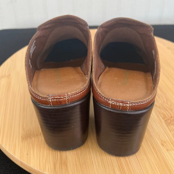 Leather Slip-on Mules Heels Women's Size 7M - Picture 7 of 10